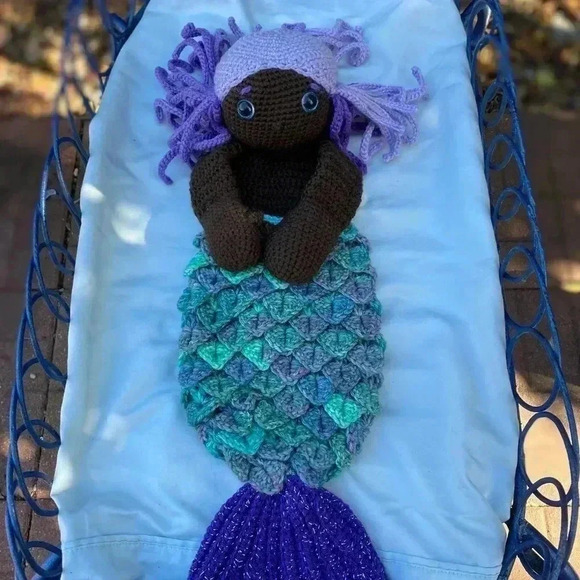 Mermaid‎ Doll, Crochet Mermaid, Little Mermaid Doll, Rag Doll - Picture 4 of 6